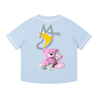 Contrast Piped Button-Up Jersey