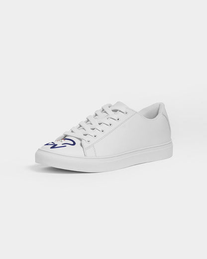 All white 100 Faux-Leather Sneaker