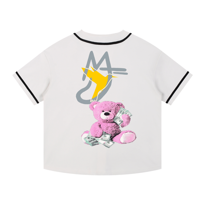 Contrast Piped Button-Up Jersey