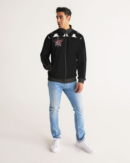 Marvin Jeans be the BRAND wear the BRAND  Men's All-Over Print Stripe Sleeve Track Jacket