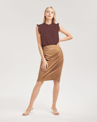 "Blackwood" Women's All-Over Print Ruffle Sleeve Top