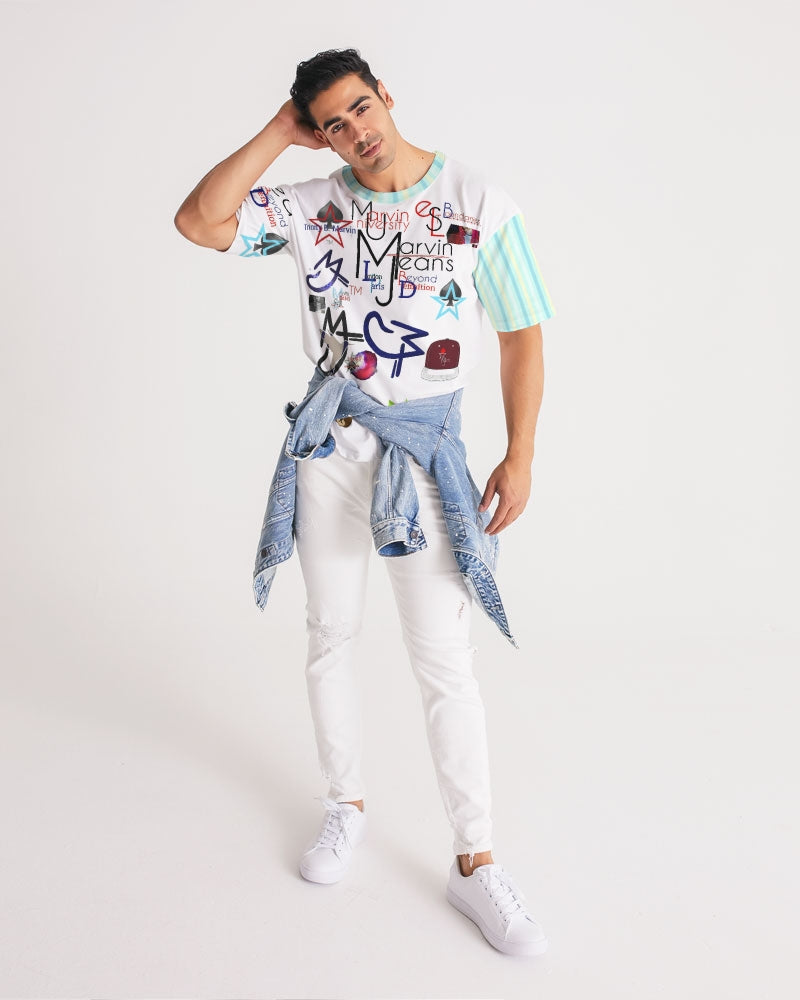 Logo's  Men's All-Over Print Premium Heavyweight Tee