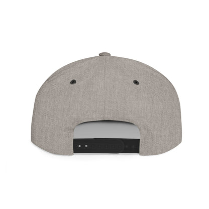 MJ white Stylish Flat Bill Snapback Hat for Everyday Wear, Embroidered Cap, Streetwear Accessory, Gift for Him/Her, Trendy Headwear