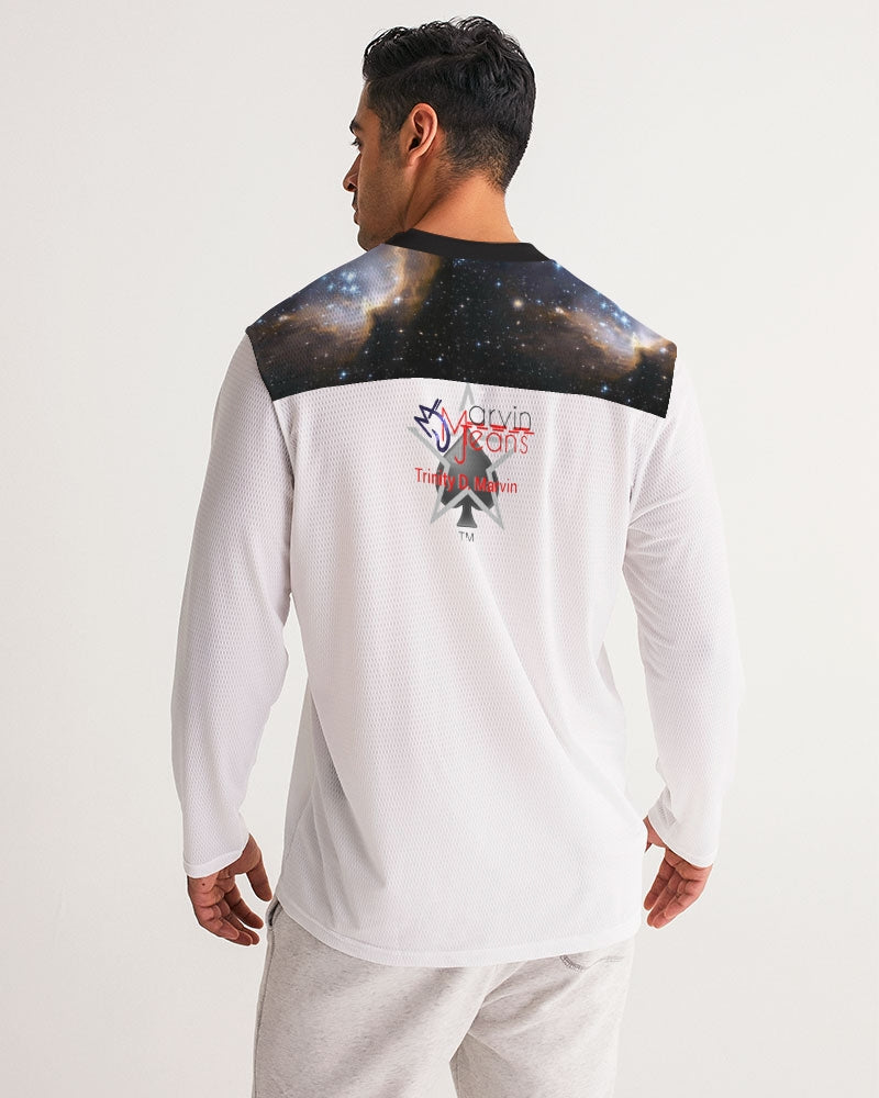 Marvin Jeans be the BRAND wear the BRAND  Men's All-Over Print Long Sleeve Sports Jersey