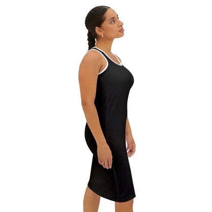 All Black Chic Women's Racerback Dress, Summer Fashion, Casual Wear, Beach Cover-Up, Everyday Dress