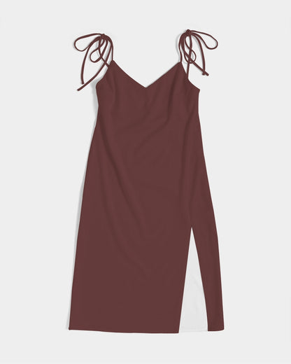 "Blackwood" Women's All-Over Print Tie Strap Split Dress