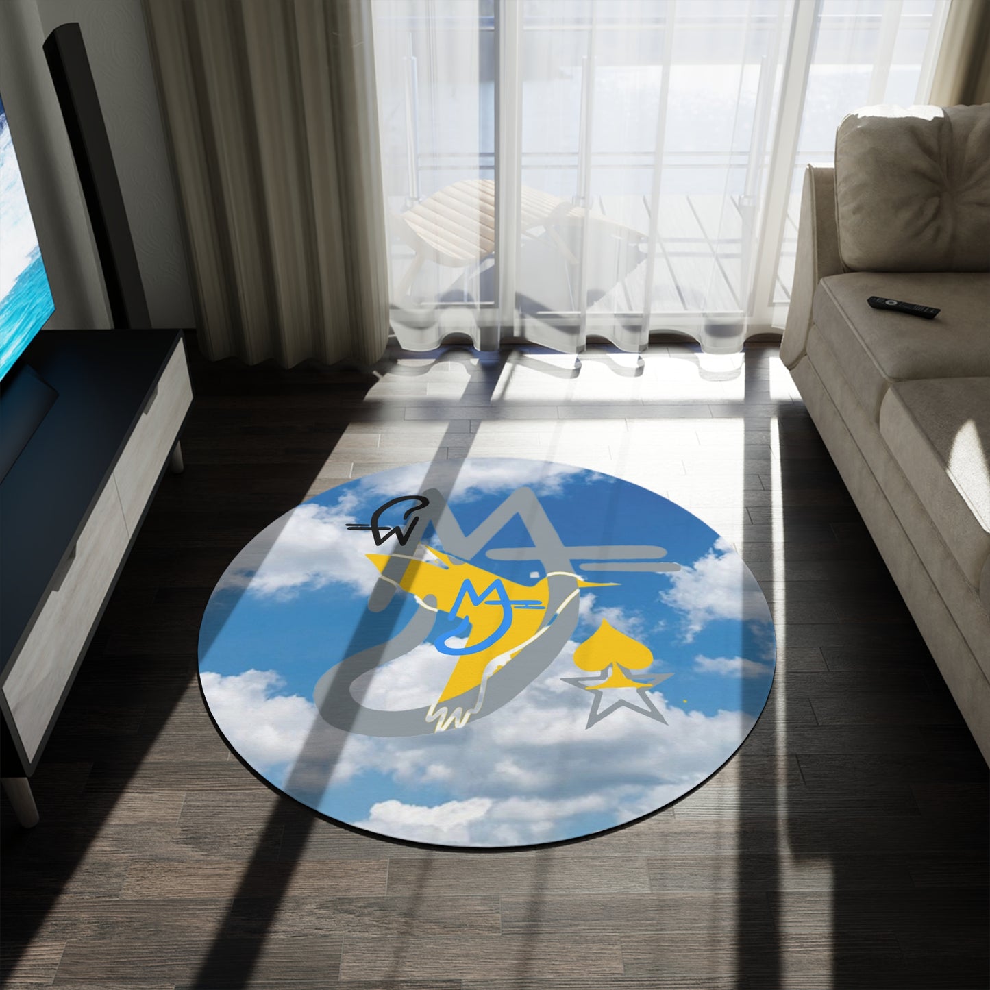 Skydive Round Rug