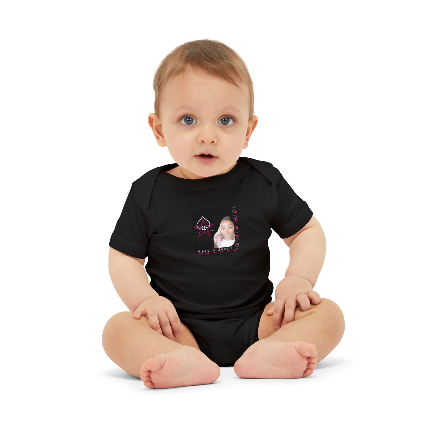 Trinity Cute Infant Jersey One Piece with Personalized Design, Baby Bodysuit, Newborn Gift, Baby Shower Present, Playtime Outfit