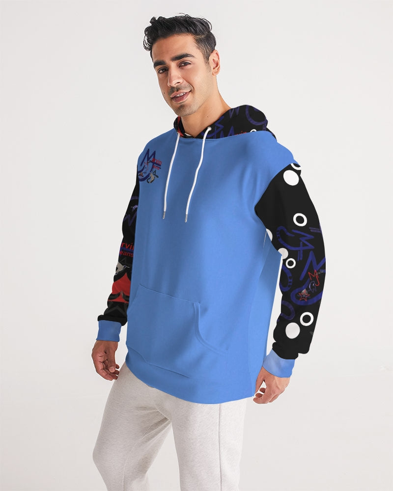 Kingly Blue  Men's All-Over Print Hoodie