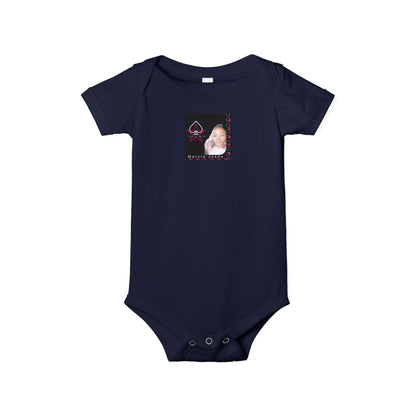 Trinity Cute Infant Jersey One Piece with Personalized Design, Baby Bodysuit, Newborn Gift, Baby Shower Present, Playtime Outfit