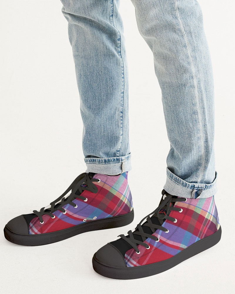 Plaids by Marvin Jeans and Trinity D Marvin Men's High top Canvas Shoe - Black
