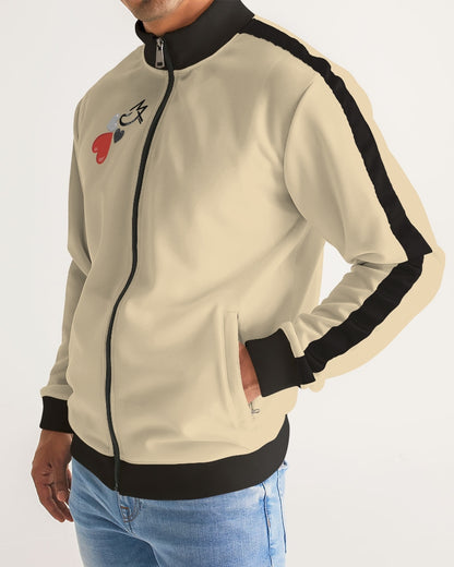 Wheat Men's All-Over Print Stripe Sleeve Track Jacket