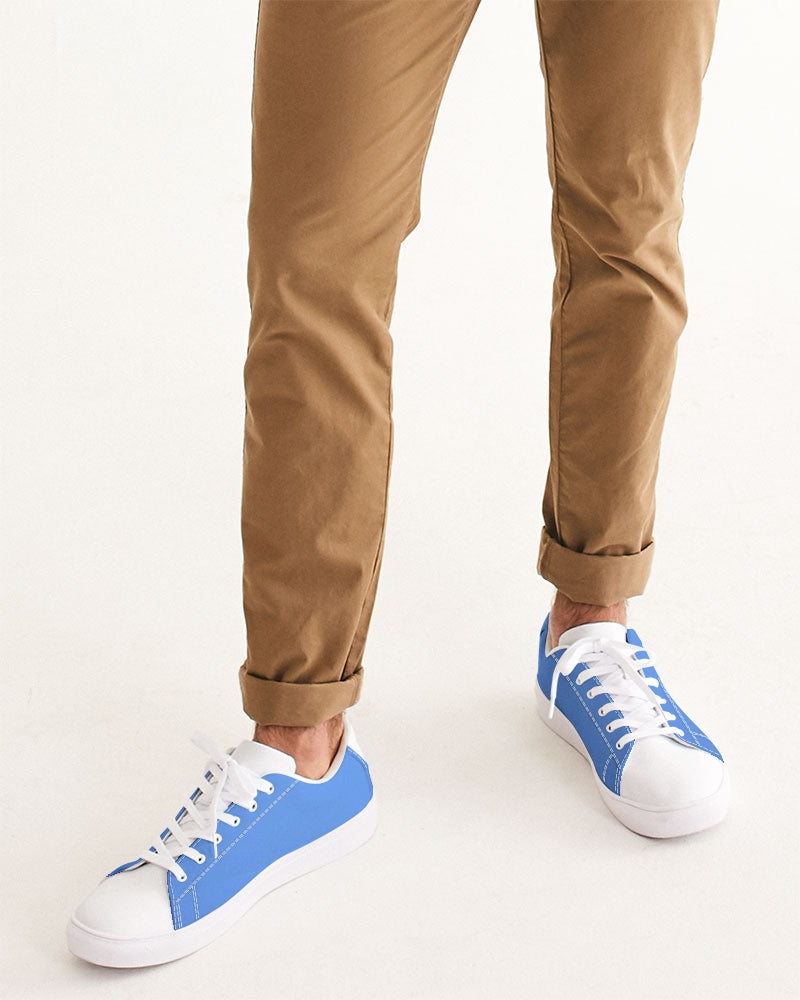 Kingly Blue  Men's Faux-Leather Sneaker