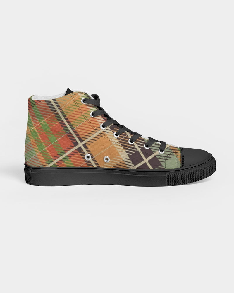 "No logo's" Men's Hightop Canvas Shoe - Black
