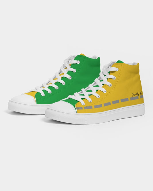 Lemon Lime Green Bay by Trinity D. Marvin and Marvin Jeans Men's Hightop Canvas Shoe