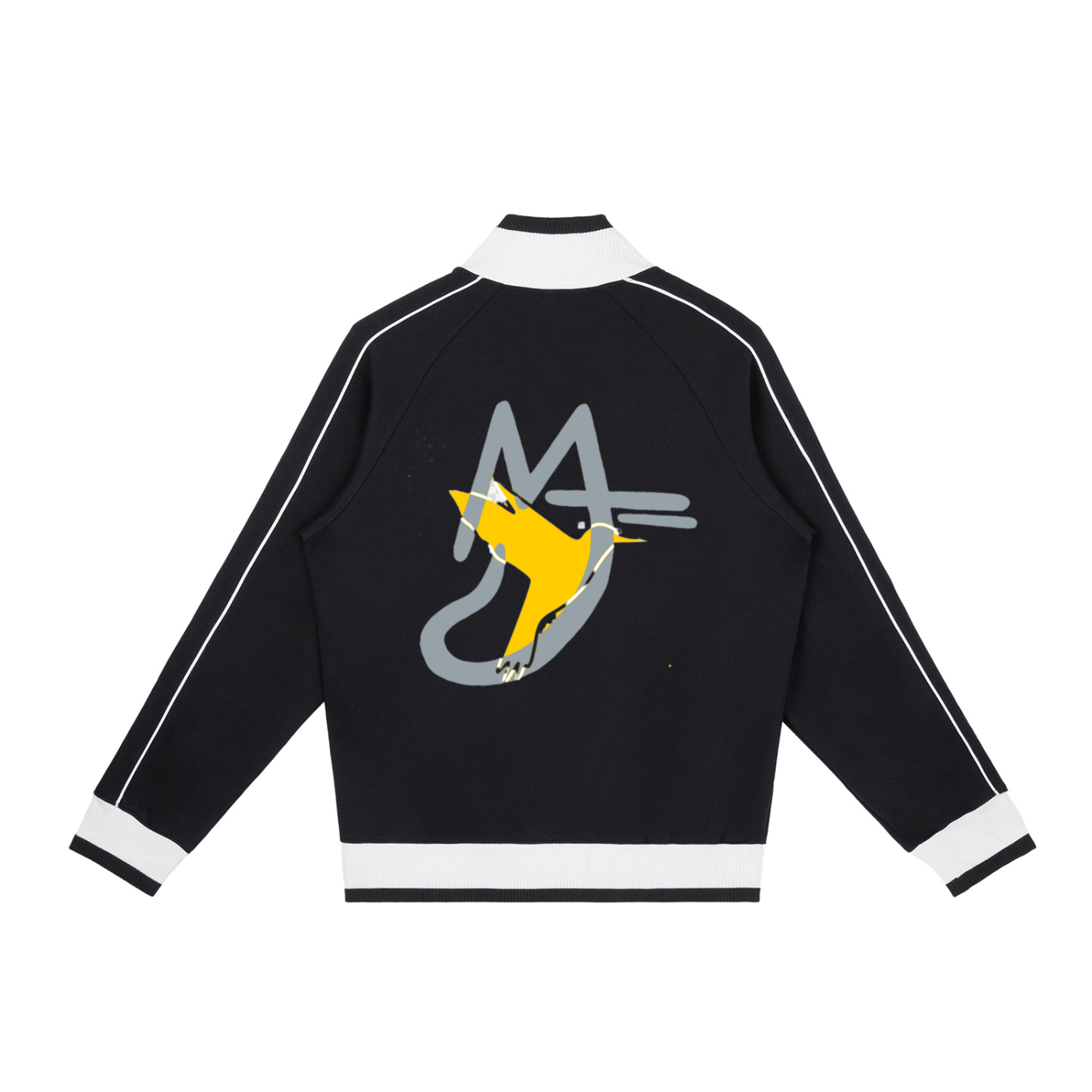 Color Block Raglan Sleeve Zip Track Jacket