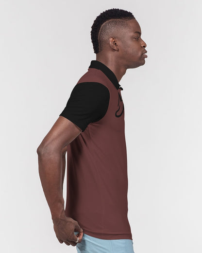 "Blackwood" Men's All-Over Print Slim Fit Short Sleeve Polo