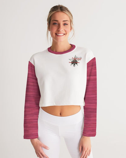 New Legacy by Trinity D Marvin and Marvin jeans Women's All-Over Print Cropped Sweatshirt