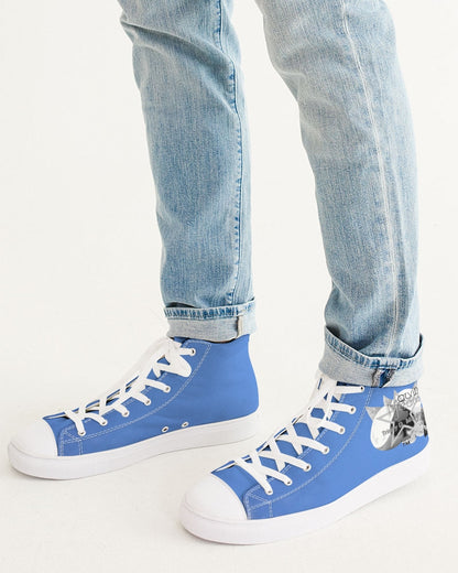 Kingly Blue  Men's Hightop Canvas Shoe