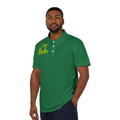 Freeport Whimsical Green Polo Shirt, Unisex Casual Tee, Fun Summer Apparel, Gift for Nature Lovers, Stylish Everyday Wear