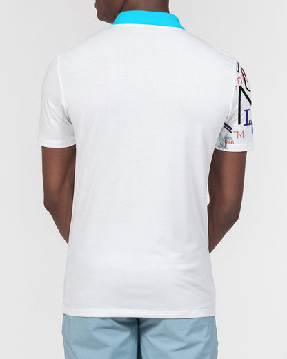 Logo's  Men's All-Over Print Slim Fit Short Sleeve Polo
