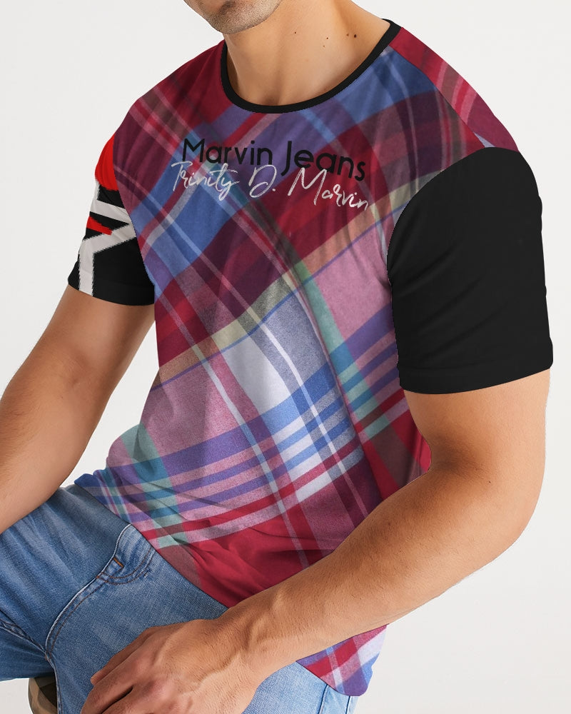 Plaids by Marvin Jeans and Trinity D Marvin Men's All-Over Print Tee