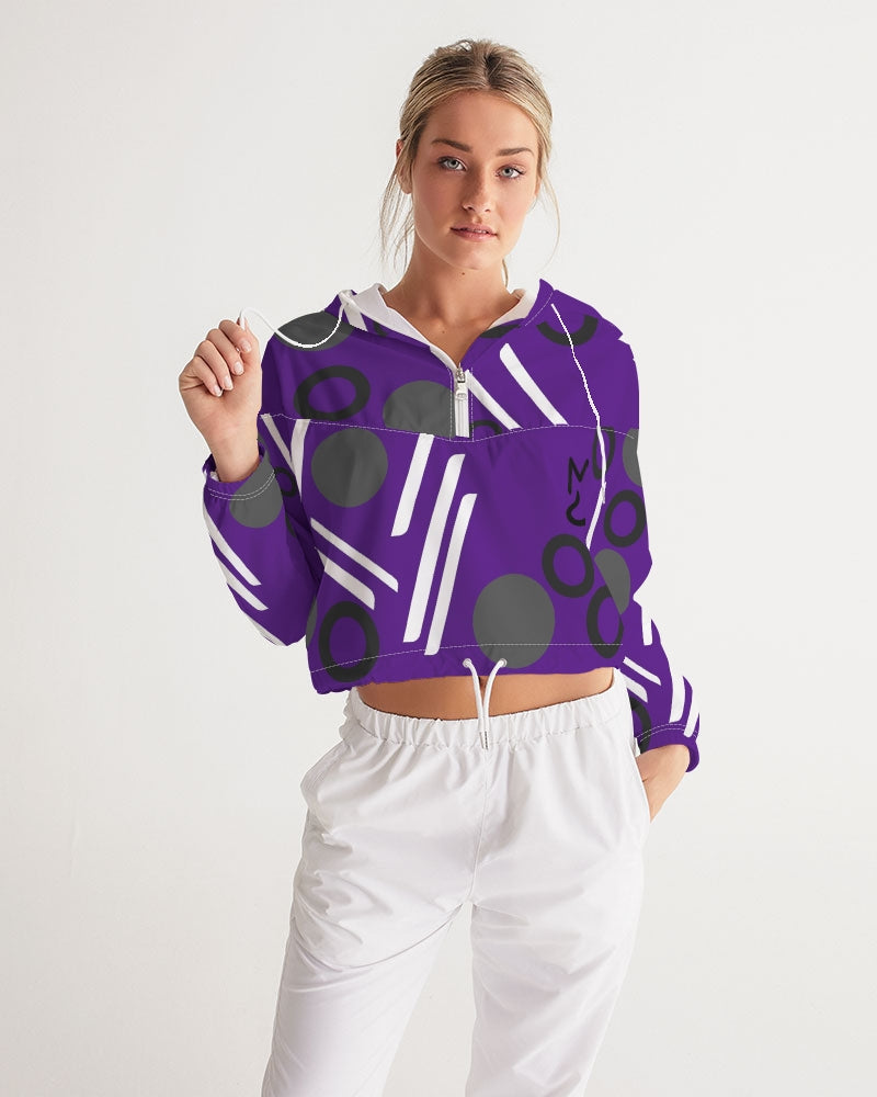 Illusion Women's All-Over Print Cropped Windbreaker