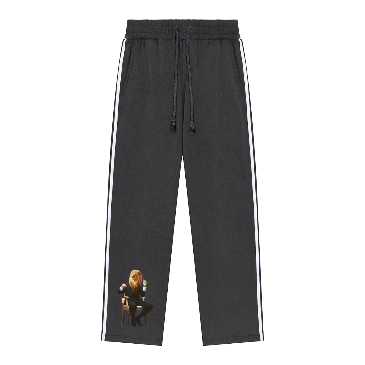 Snow Washed Contrast Tape Sweatpants