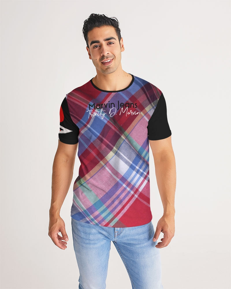Plaids by Marvin Jeans and Trinity D Marvin Men's All-Over Print Tee