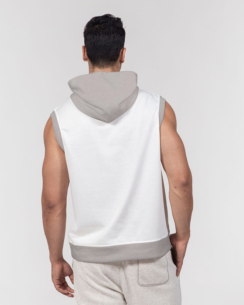 Light grey  Men's All-Over Print Heavyweight Sleeveless Hoodie