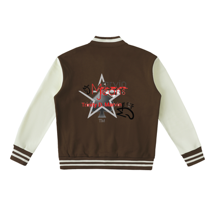 Two-Tone Fleeced Varsity Jacket