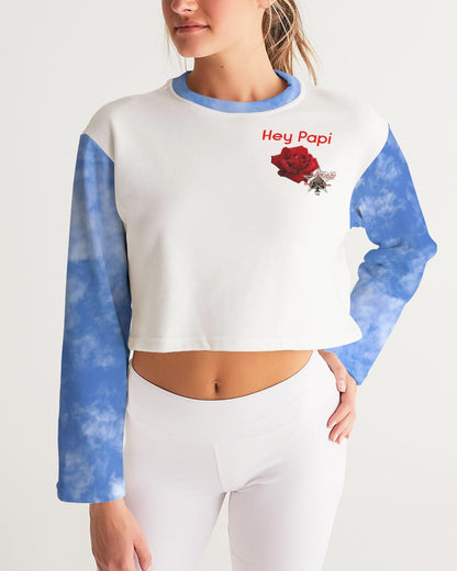 Hey Papi BY MARVIN JEANS Women's All-Over Print Cropped Sweatshirt