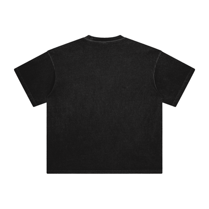 Color Grid Enzyme Washed T-Shirt