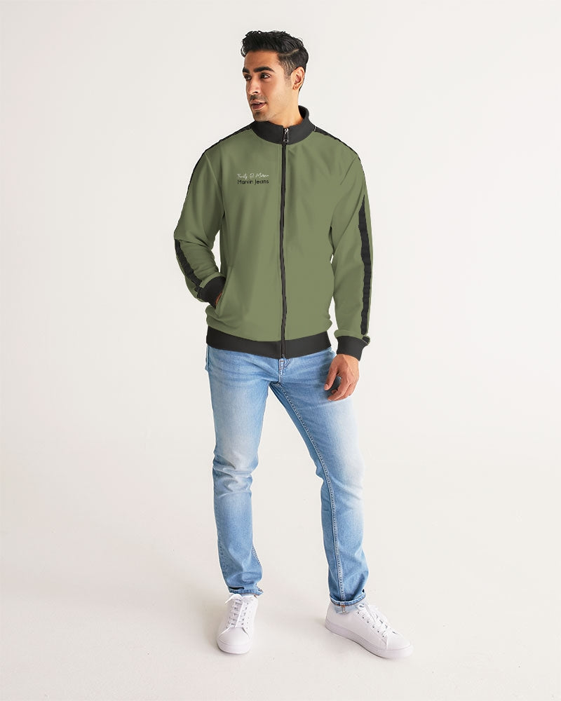 "It's the BRAND for me" Men's All-Over Print Stripe Sleeve Track Jacket