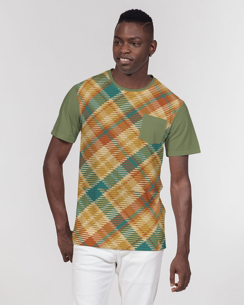 "Soft grid" Men's All-Over Print Pocket Tee