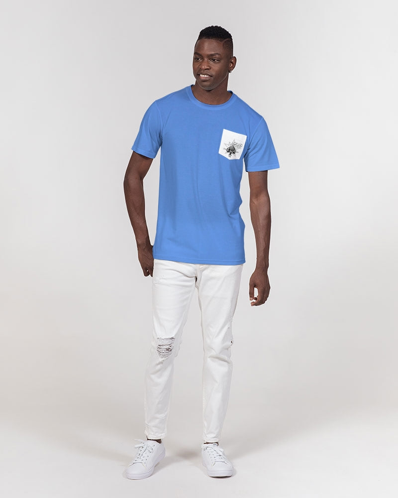 Kingly Blue  Men's All-Over Print Pocket Tee