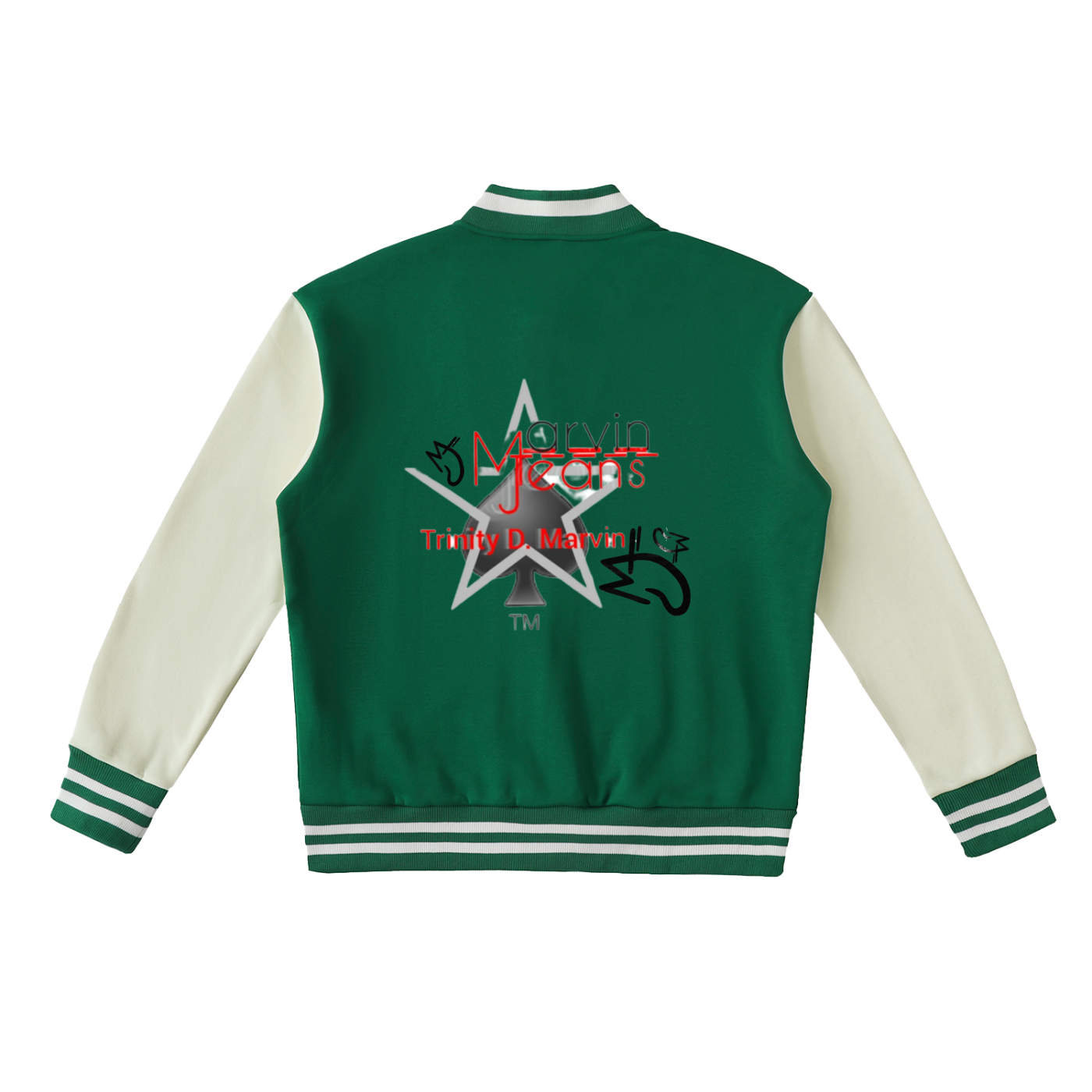 Two-Tone Fleeced Varsity Jacket