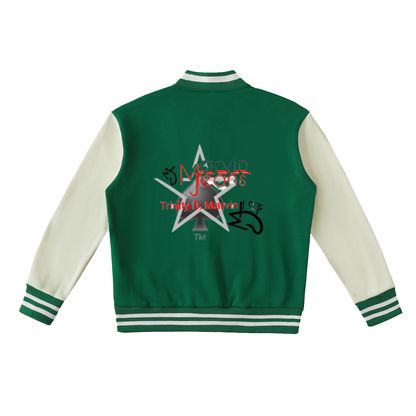 Two-Tone Fleeced Varsity Jacket