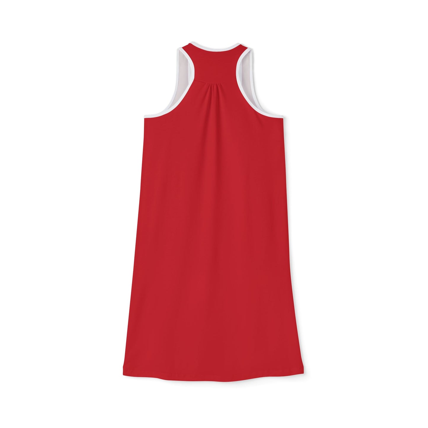 Summer Nights Dark Red Women's Racerback Summer Dress - Sporty, Casual Chic for Beach, BBQ, Travel, or Everyday Wear, Perfect for Gifts and Vacations