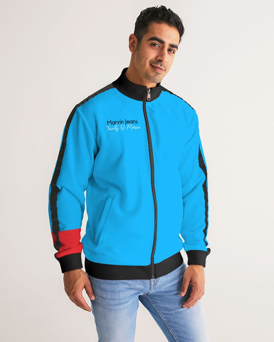 Glorious brand 1.o Men's All-Over Print Stripe Sleeve Track Jacket