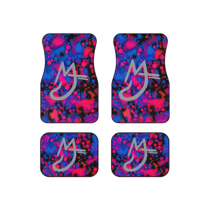 High Tide Vibrant Abstract Car Mats - Set of 4 with Stylish Design
