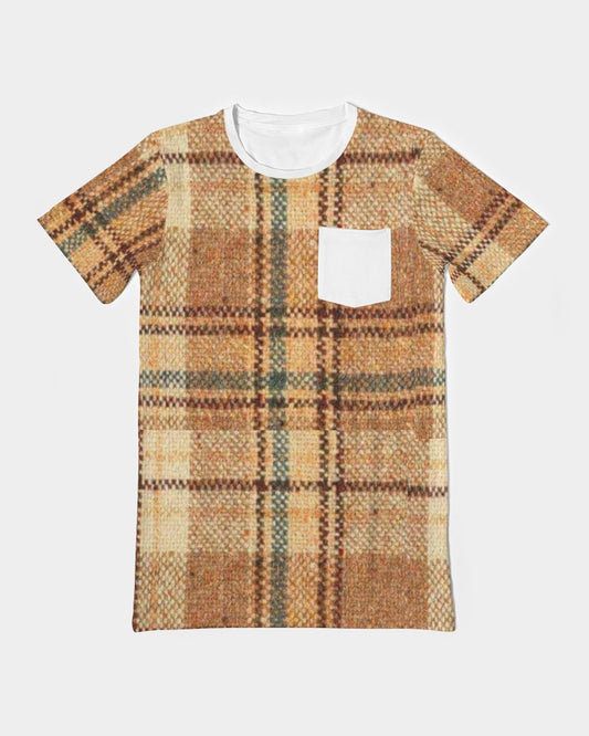 Elastic fabric Men's All-Over Print Pocket Tee