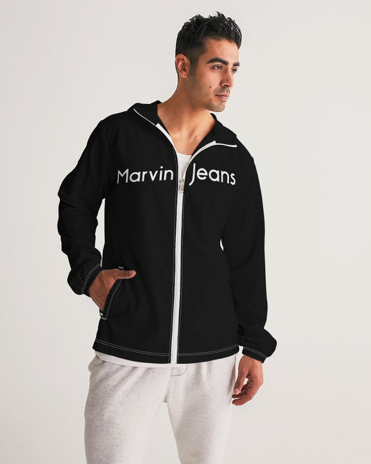 All black Men's All-Over Print Windbreaker