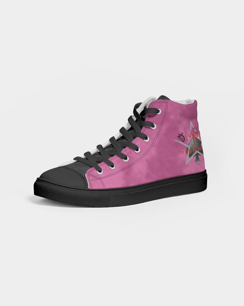 What the pink  Men's Hightop Canvas Shoe - Black