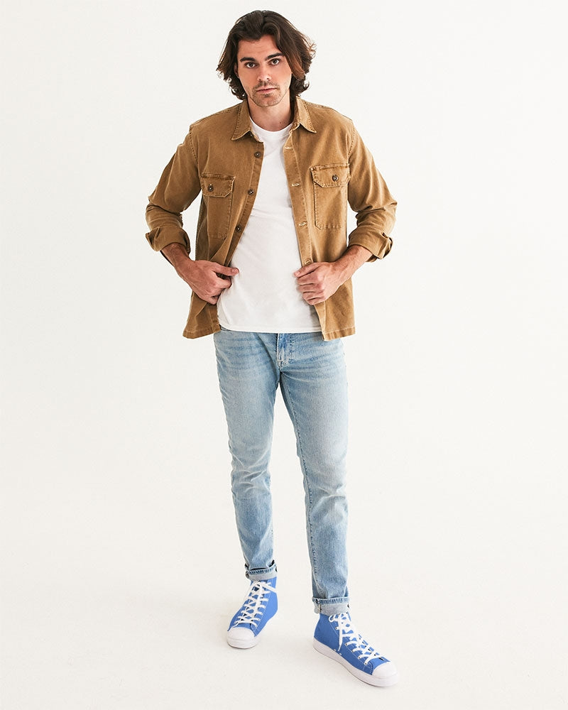 Kingly Blue  Men's Hightop Canvas Shoe