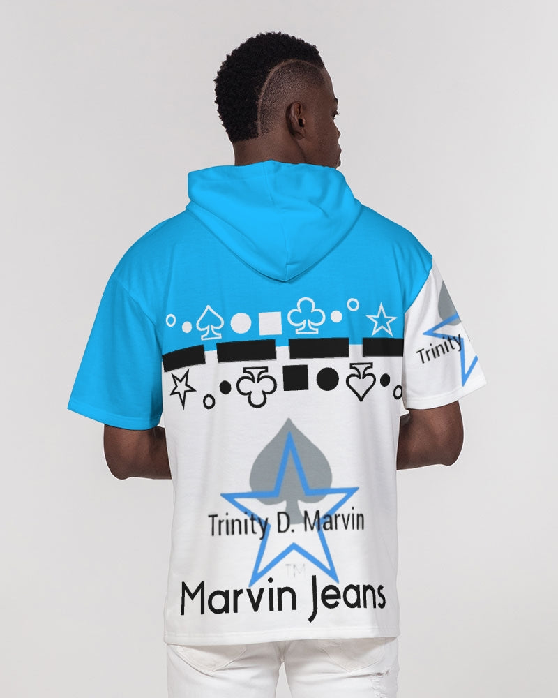 T.D.M. Deluxe Men's All-Over Print Premium Heavyweight Short Sleeve Hoodie