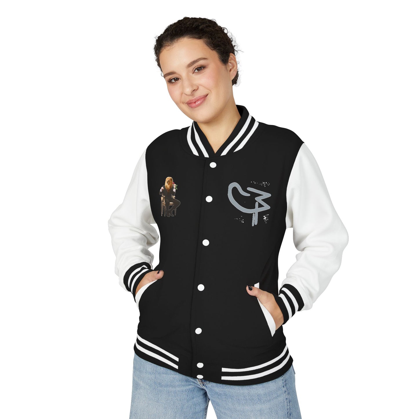 MJ Grey Unisex Heavyweight Letterman Jacket with Graphic Design, Cool College Style, Trendy Outerwear for All Seasons, Perfect Gift for Teens [...]