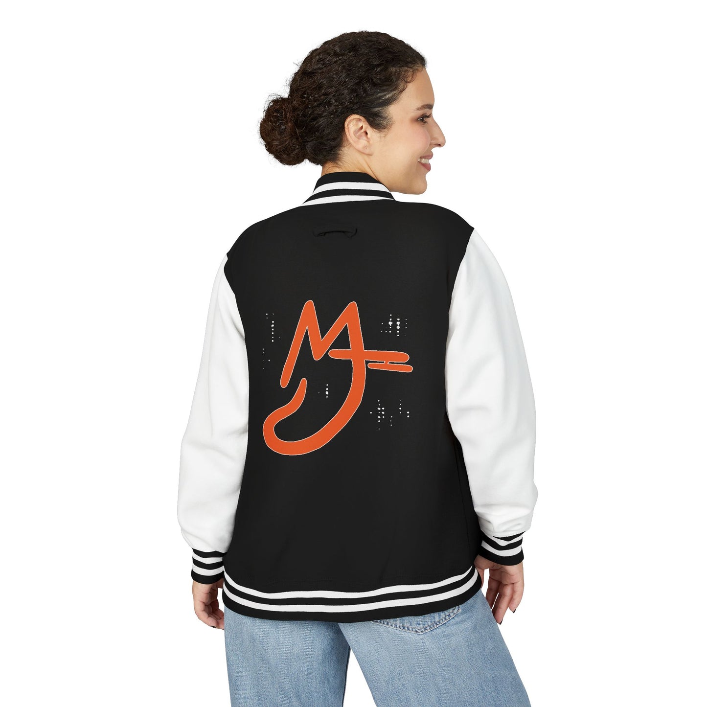 MJ orange Unisex Heavyweight Letterman Jacket - Stylish Sportswear for Fans, Perfect for Game Days, Casual Outings, Back to School, Comfortable [...]