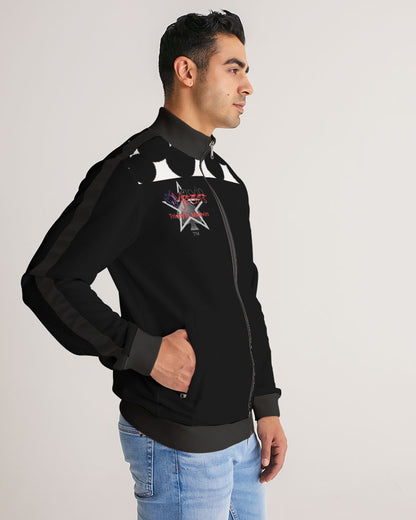 Marvin Jeans be the BRAND wear the BRAND  Men's All-Over Print Stripe Sleeve Track Jacket