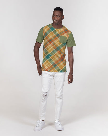"Soft grid" Men's All-Over Print Pocket Tee